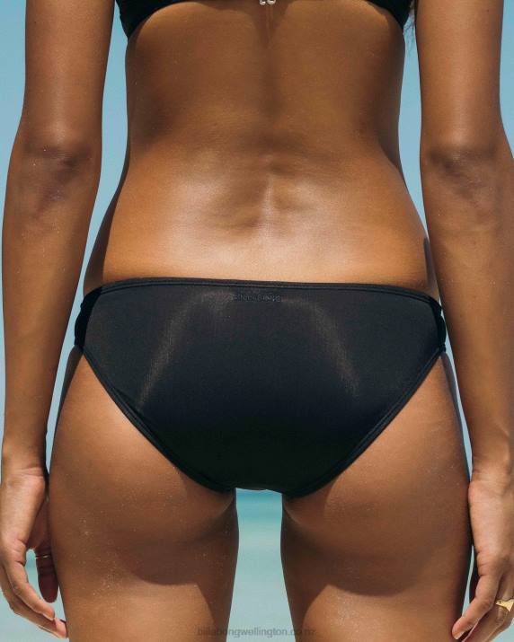 Women Black Pebble Billabong Sol Searcher Lowrider Bikini Bottoms 80P81688