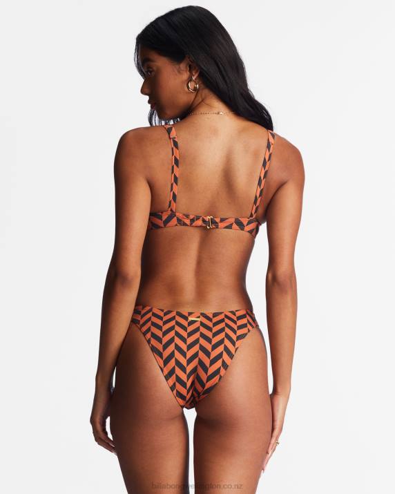 Women Brick Billabong Cross Step Hike Bikini Bottoms 80P81478