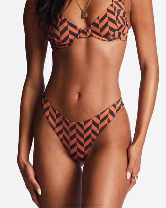 Women Brick Billabong Cross Step Hike Bikini Bottoms 80P81478