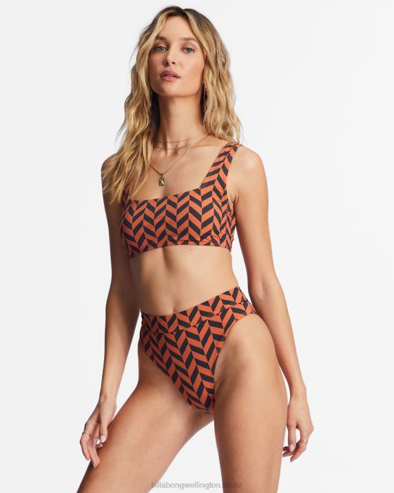 Women Brick Billabong Cross Step Maui Rider Bikini Bottoms 80P81297