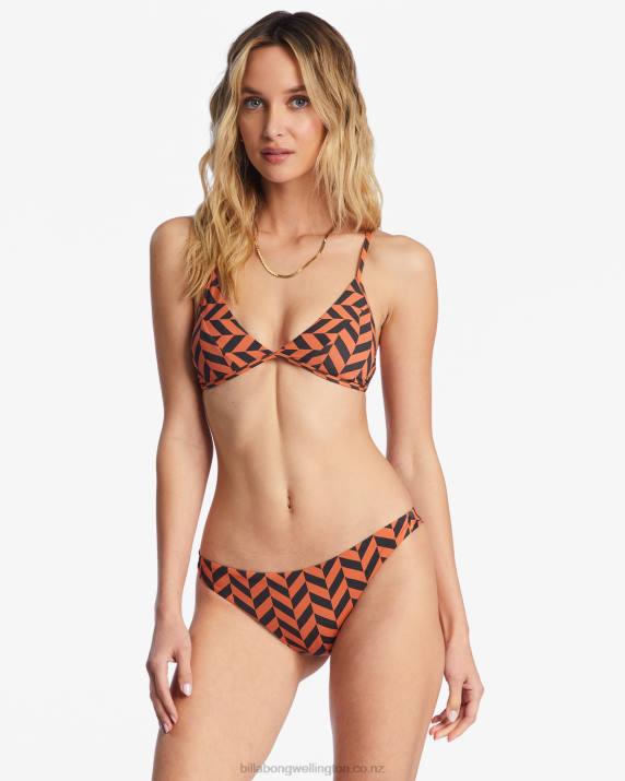 Women Brick Billabong Cross Step Tanga Bikini Bottoms 80P81477