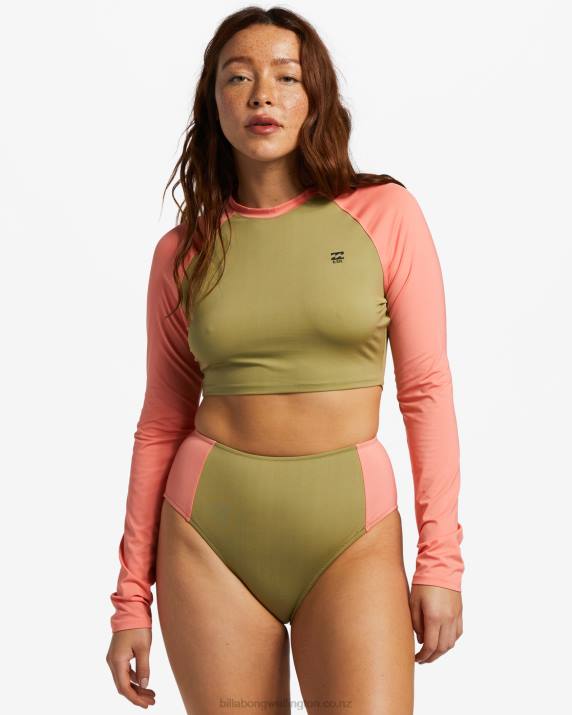 Women Cedar Billabong A/Div Medium UPF 50 Bikini Bottoms 80P81276