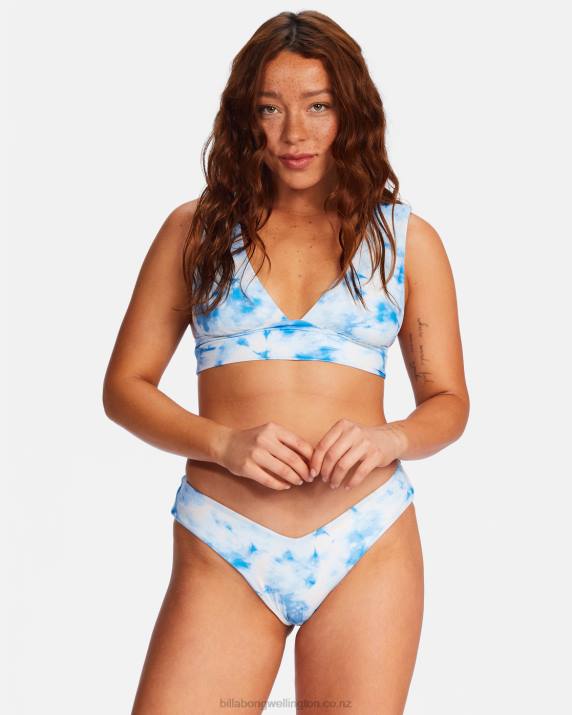 Women Classic Blue Billabong Bleached Blue Fiji Cheeky Bikini Bottoms 80P81570