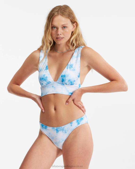 Women Classic Blue Billabong Bleached Blue Lowrider Bikini Bottoms 80P81572