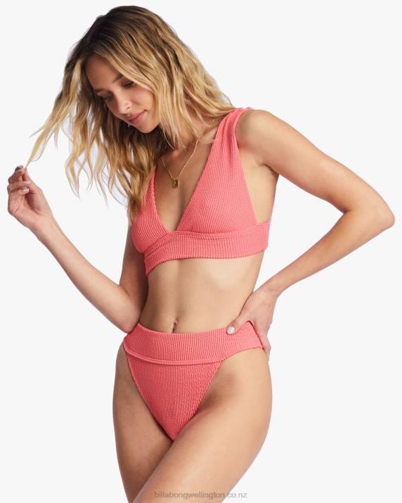 Women Coral Crush Billabong Summer High Aruba Bikini Bottoms 80P81459