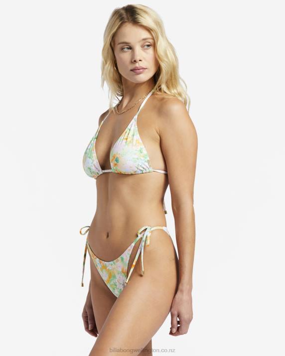 Women Green Billabong Soft Rave Medium Bikini Bottoms 80P81334