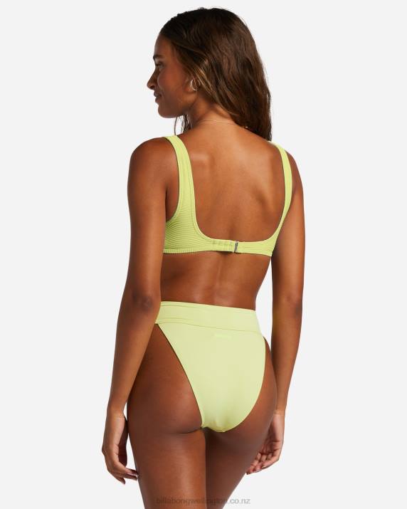 Women Light Lime Billabong Sol Searcher Aruba Bikini Bottoms 80P81228