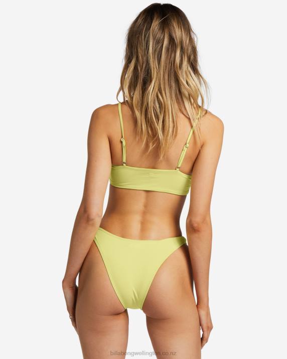 Women Light Lime Billabong Sol Searcher Hike Bikini Bottoms 80P81230