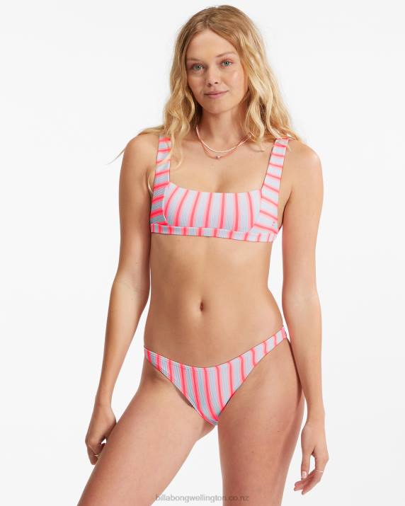 Women Morning Sky Billabong Surf Stripe Tropic Low-Rise Bikini Bottoms 80P81581