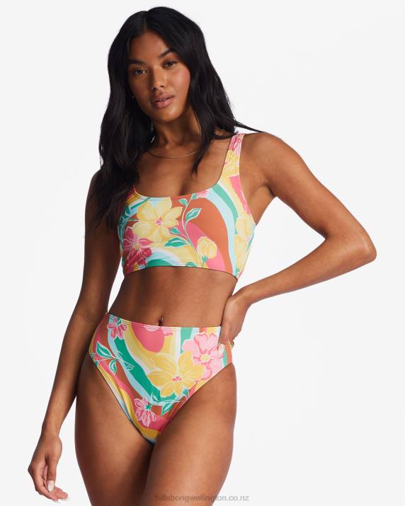 Women Multi Billabong Chasin Sunbeams Rise Bikini Bottoms 80P81456