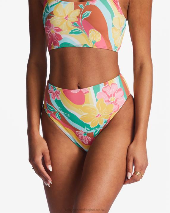 Women Multi Billabong Chasin Sunbeams Rise Bikini Bottoms 80P81456