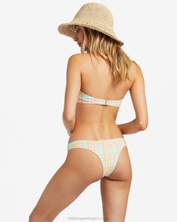 Women Multi Billabong Check Please Cocoa Skimpy Bikini Bottoms 80P81173