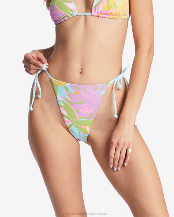 Women Multi Billabong Dreamland Rev Havana Reversible Tie Side Bikini Bottoms 80P81422