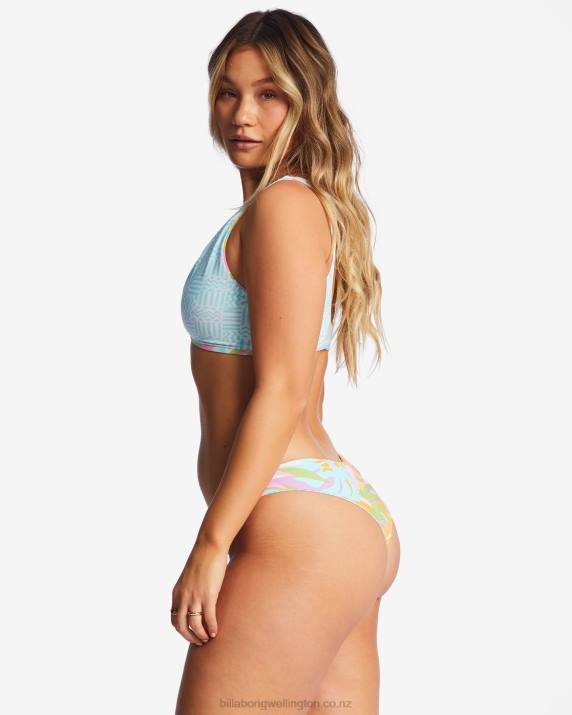 Women Multi Billabong Dreamland Reversible Tanga Bikini Bottoms 80P81423