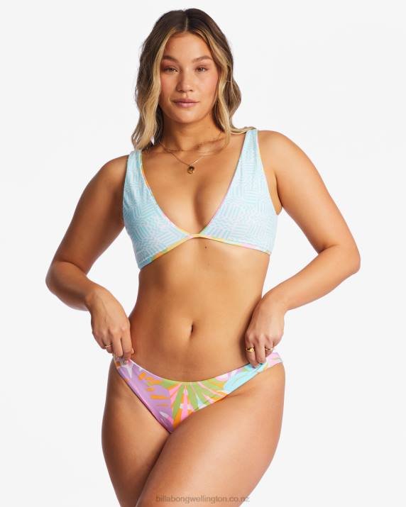 Women Multi Billabong Dreamland Reversible Tanga Bikini Bottoms 80P81423