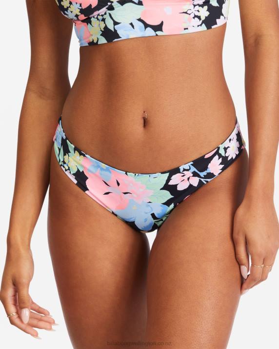 Women Multi Billabong Feelin Tropical Lowrider Reversible Low Rise Bikini Bottoms 80P81725