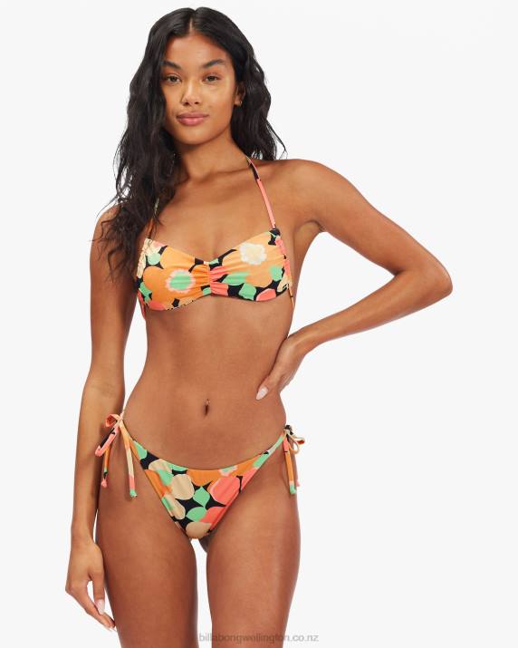 Women Multi Billabong Pretty Daze Tanga Reversible Tie-Side Bikini Bottoms 80P81547