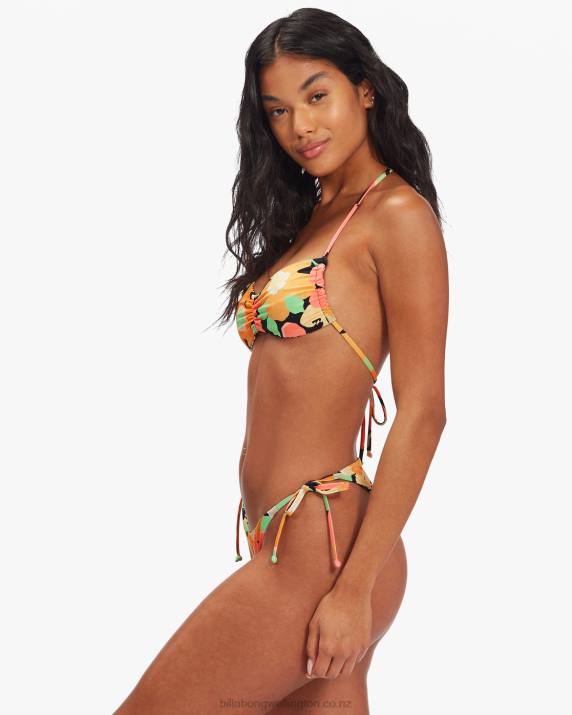 Women Multi Billabong Pretty Daze Tanga Reversible Tie-Side Bikini Bottoms 80P81547