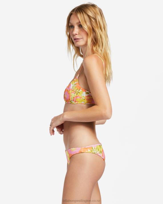 Women Multi Billabong Summer Folk Reversible Skimpy Bikini Bottoms 80P81182