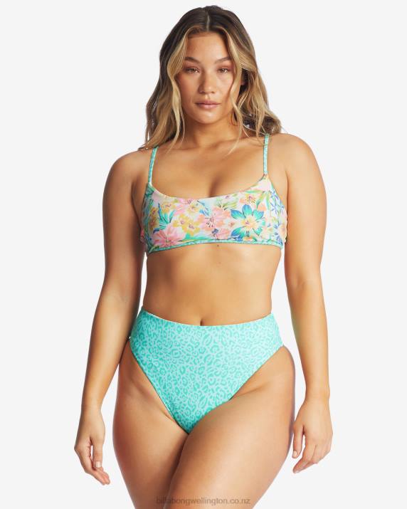 Women Multi Billabong Sweet Tropics Reversible Rise Bikini Bottoms 80P81591
