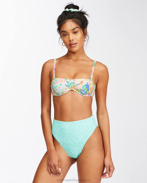 Women Multi Billabong Sweet Tropics Reversible Rise Bikini Bottoms 80P81591