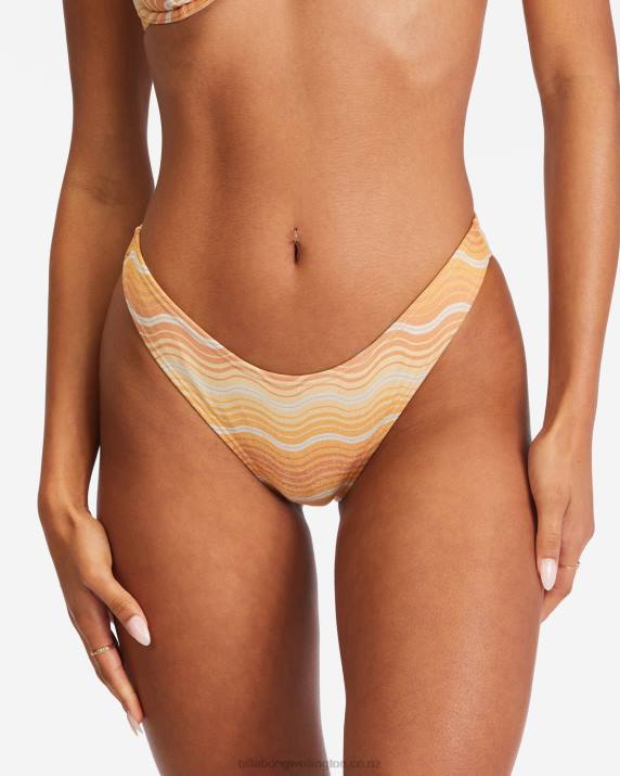 Women Multi Billabong Wave Hello Hike Bikini Bottoms 80P81529