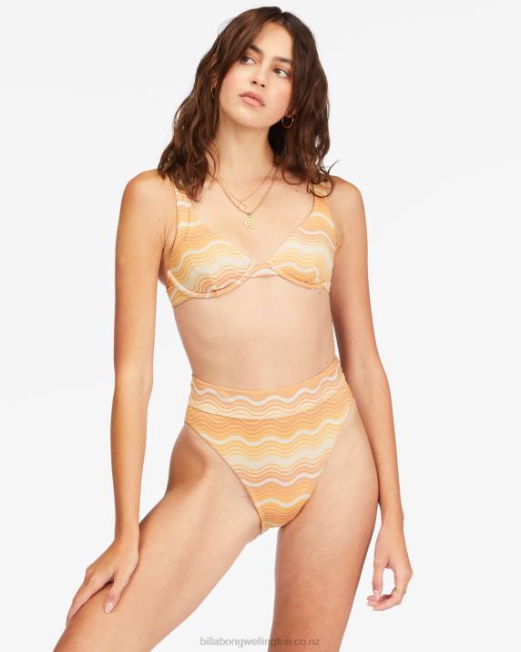 Women Multi Billabong Wave Hello Rise Bikini Bottoms 80P81530