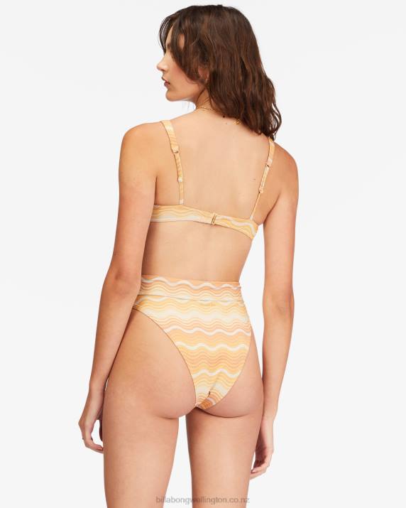 Women Multi Billabong Wave Hello Rise Bikini Bottoms 80P81530
