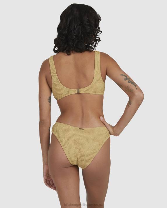 Women Olive Billabong Verano Bondi Bikini Bottoms 80P81651