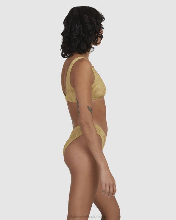 Women Olive Billabong Verano Bondi Bikini Bottoms 80P81651