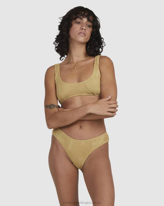 Women Olive Billabong Verano Bondi Bikini Bottoms 80P81651