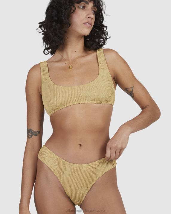 Women Olive Billabong Verano Bondi Bikini Bottoms 80P81651