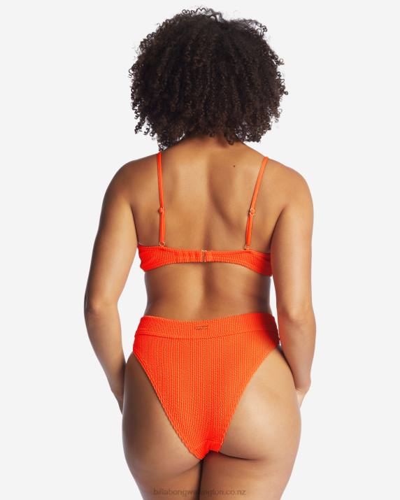 Women Orange Crush Billabong Summer High Maui Rider Bikini Bottoms 80P81625