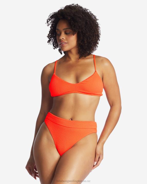 Women Orange Crush Billabong Summer High Maui Rider Bikini Bottoms 80P81625