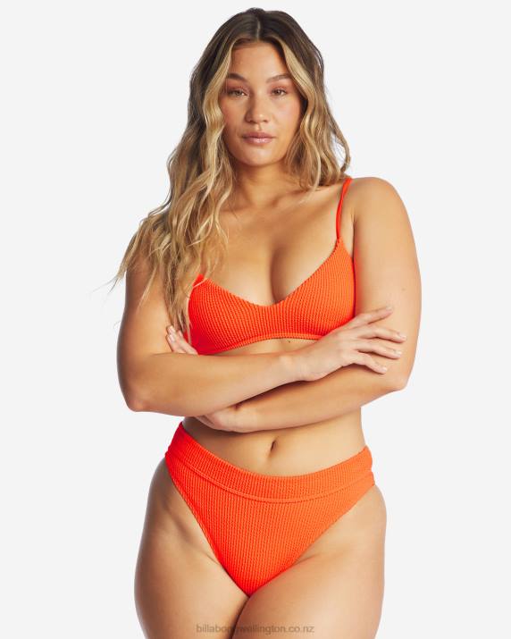 Women Orange Crush Billabong Summer High Maui Rider Bikini Bottoms 80P81625