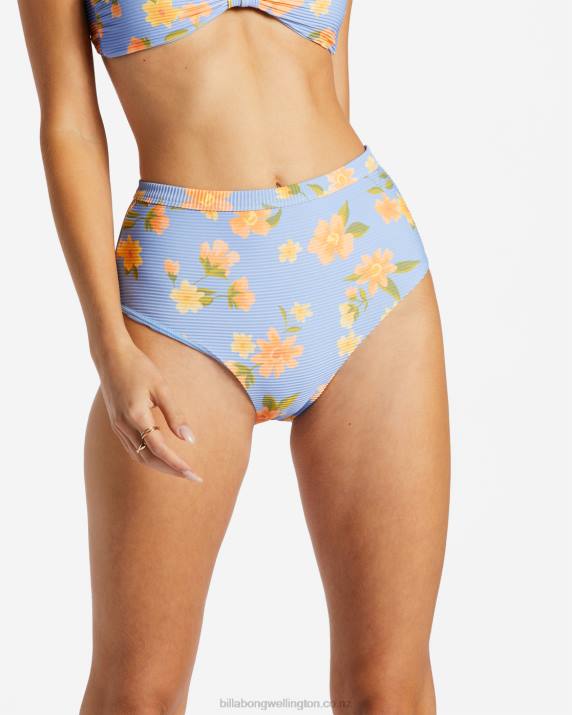 Women Outta The Blue Billabong Lazy Days Tanlines Hi Retro High Waist Bikini Bottoms 80P81388