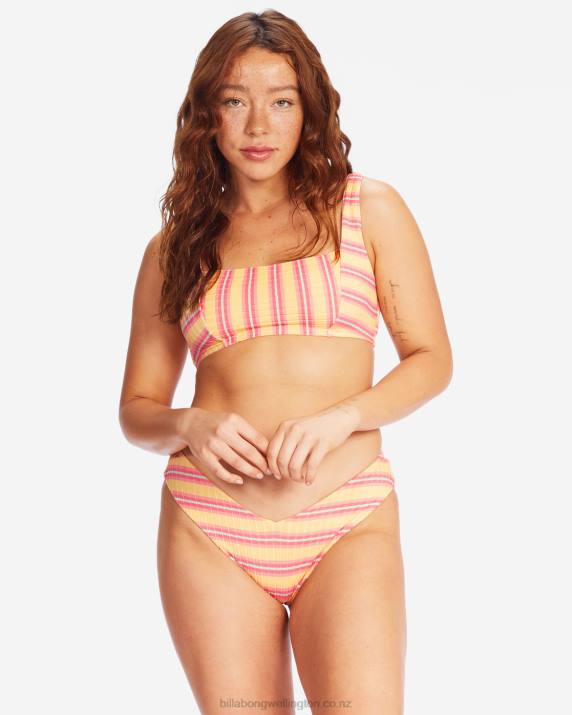 Women Pineapple Billabong Sunchaser Fiji Cheeky Bikini Bottoms 80P81595