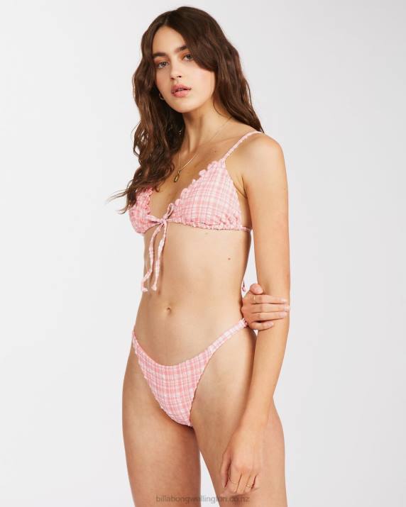Women Pink Sunset Billabong Pink Tide Maya Bikini Bottoms 80P81676