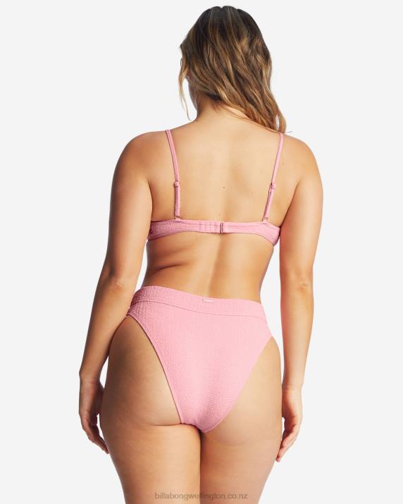 Women Pink Sunset Billabong So Dazed Maui Rider High-Waisted Bikini Bottoms 80P81678