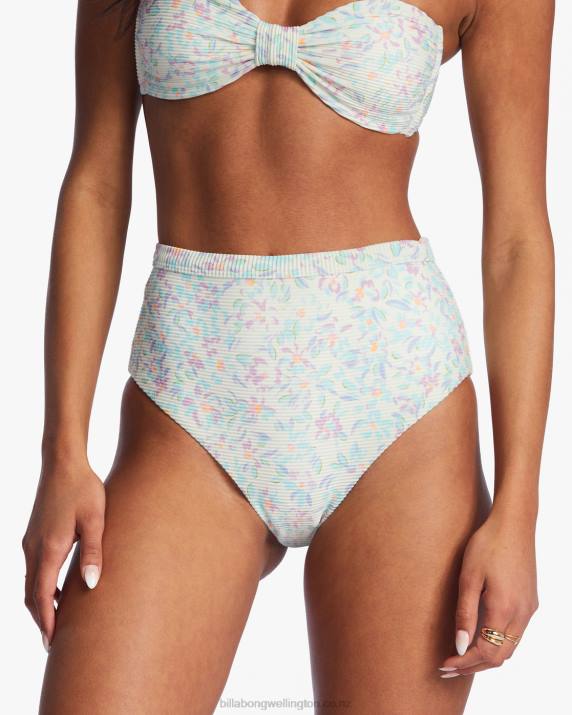 Women Salt Crystal Billabong Sweet Oasis Tanlines High Retro Bikini Bottoms 80P81412