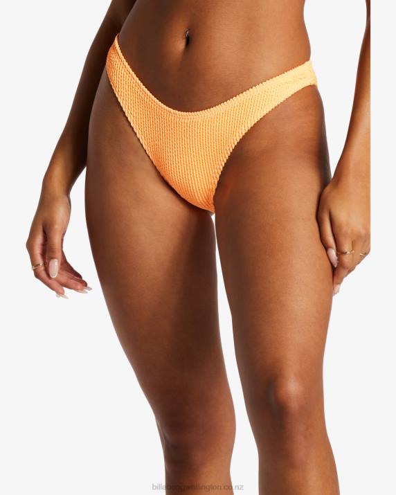 Women Tangy Tangerine Billabong Summer High Hike Bikini Bottoms 80P81396