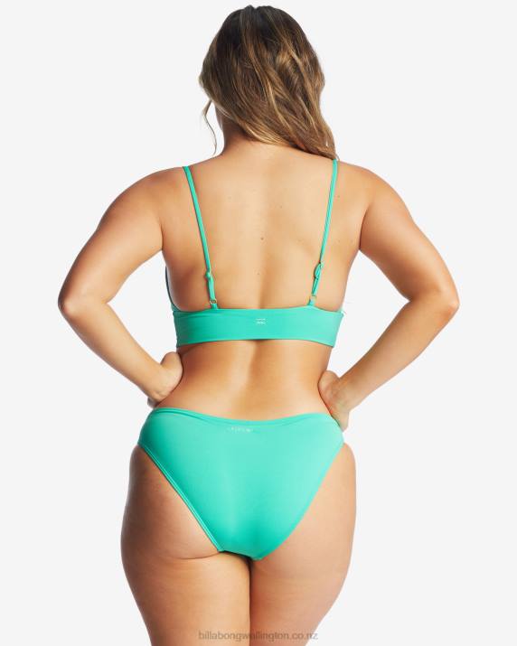 Women Tropical Green Billabong Sol Searcher Lowrider Bikini Bottoms 80P81632