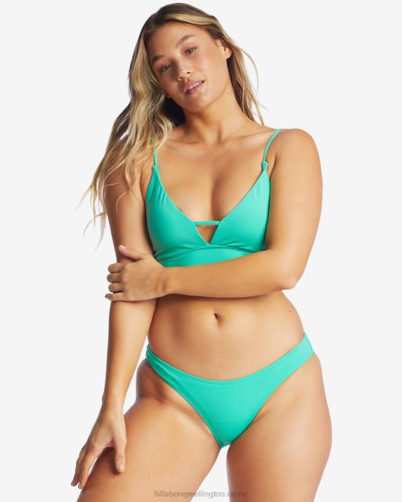 Women Tropical Green Billabong Sol Searcher Lowrider Bikini Bottoms 80P81632