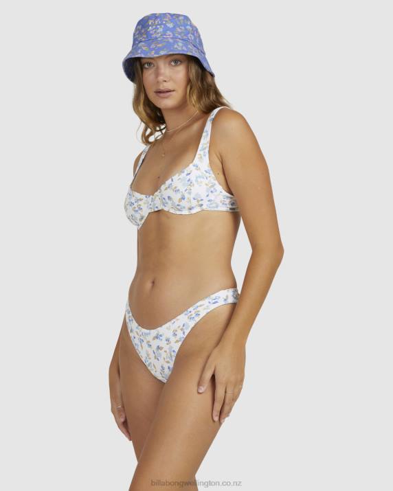 Women White Billabong Chiquita Hike Bikini Bottoms 80P81716