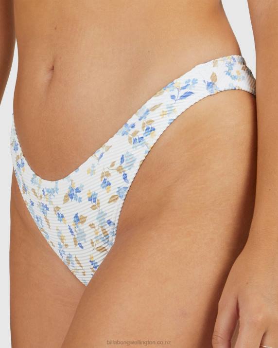Women White Billabong Chiquita Hike Bikini Bottoms 80P81716