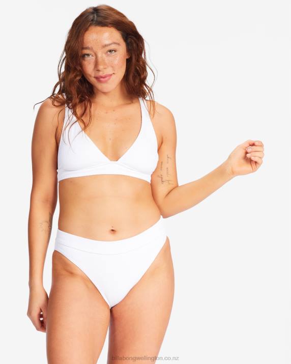 Women White Billabong Sunrays Maui Rider Bikini Bottoms 80P81567