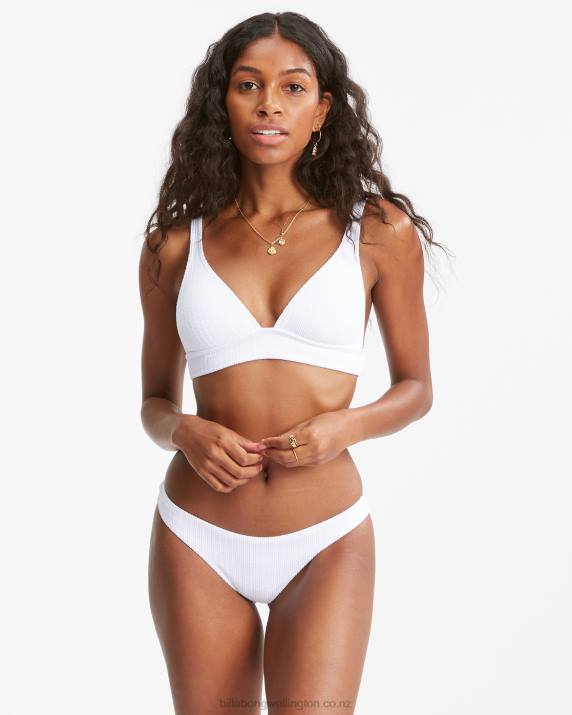 Women White Billabong Sunrays Tanga Skimpy Bikini Bottoms 80P81568