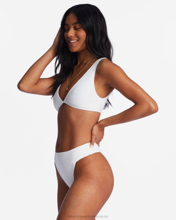 Women White Billabong Tanlines Aruba Bikini Bottoms 80P81303