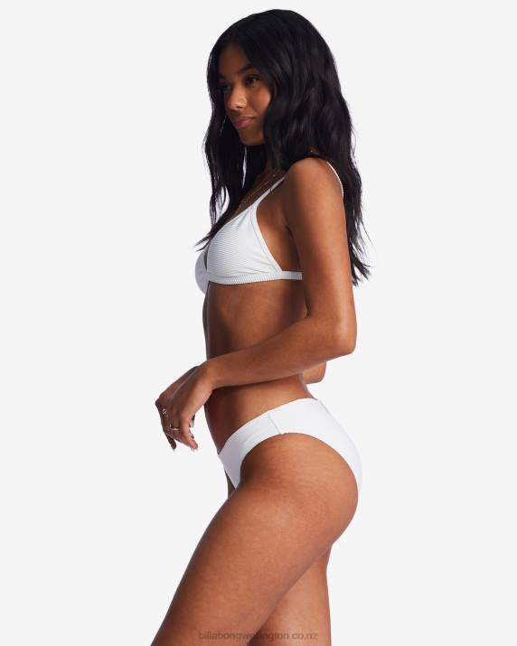 Women White Billabong Tanlines Lowrider Bikini Bottoms 80P81496