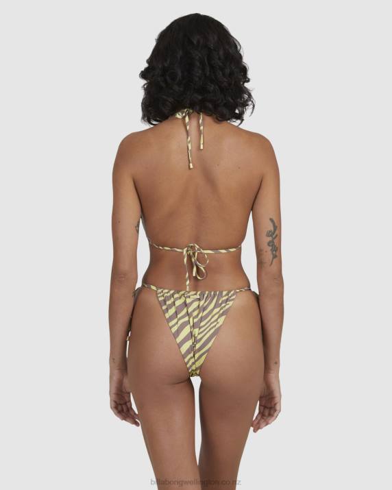 Women Yellow Billabong Shallow Rays Bells Side-Tie Bikini Bottoms 80P81656